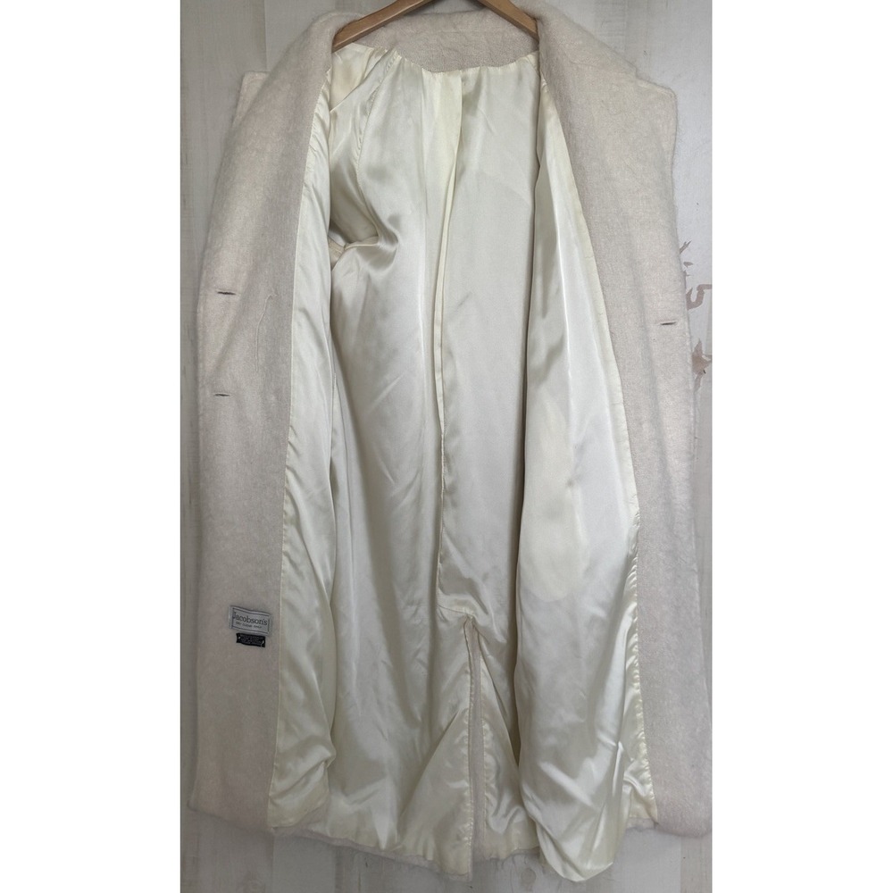 VTG Jacobson's Mohair Coat Long Lined Womens Size XL/2XL? Cream USA Made - Picture 6 of 10